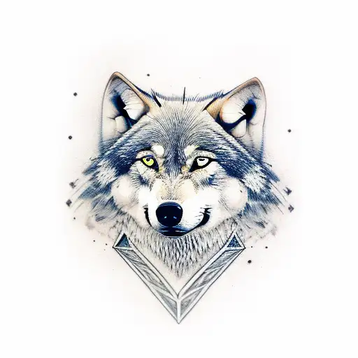 Wolf With Nord Runes