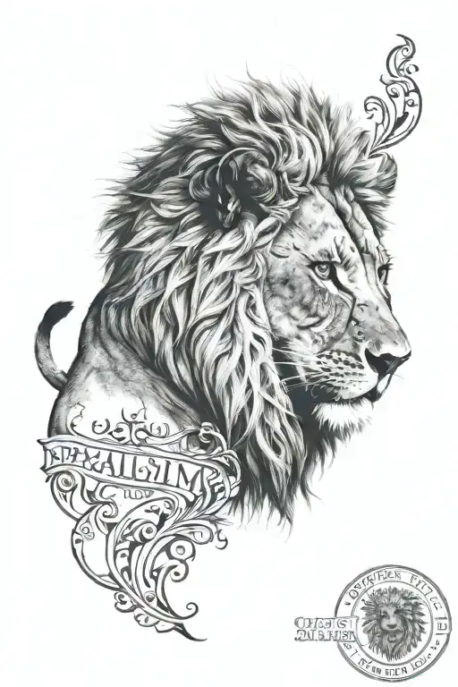 Lion With Some Wise Words Written