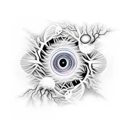 Black Hole And Foggy Forest Sleeve With Color