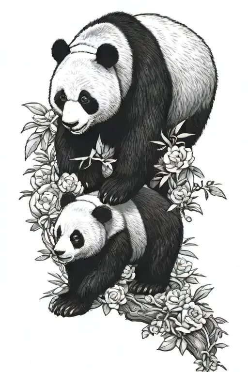 Panda With Ram Standing