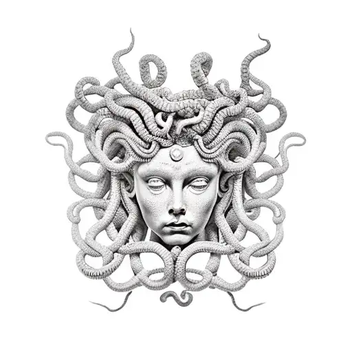 Medusa Gorgon In The Form Of A Statue