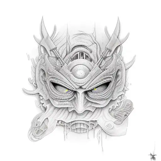 Pain In A Mans Eyes Who Hides It With A Mask