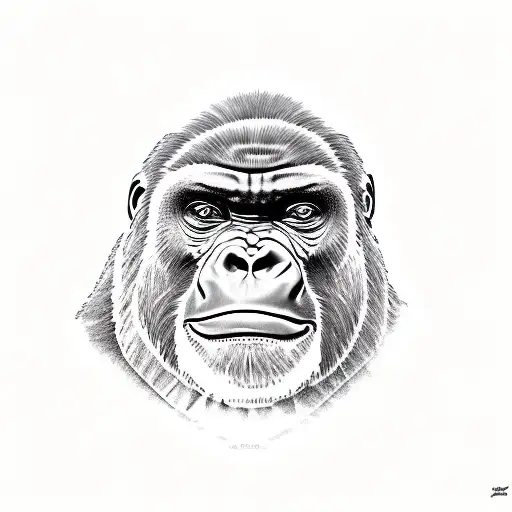 Gorilla Holding A Turtle