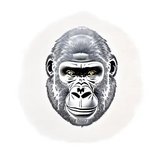 Gorilla With Skulls Around It And Cool Font That Says ''King''