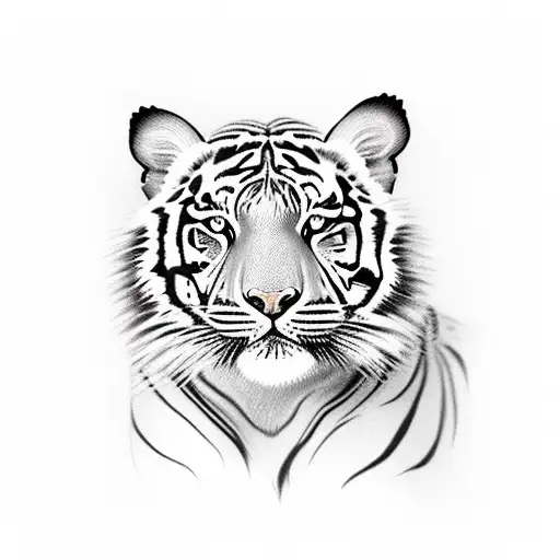 Female Human Body With Tigers Head