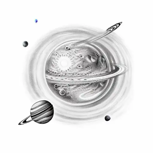 Solar System With Space