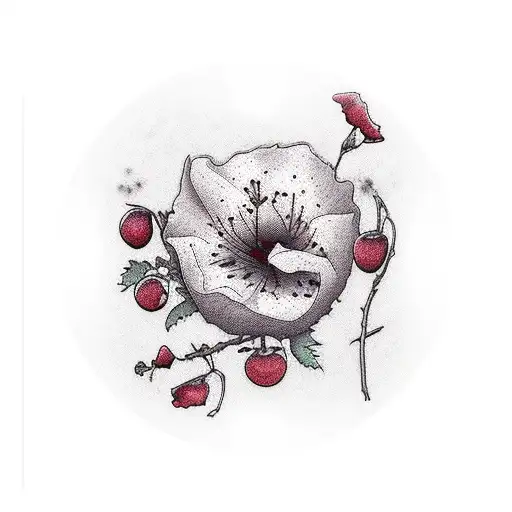 One Part Poppys One Part Cherry Blossoms Making A Circle