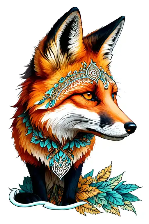 Fox Mandala Design Incorporating