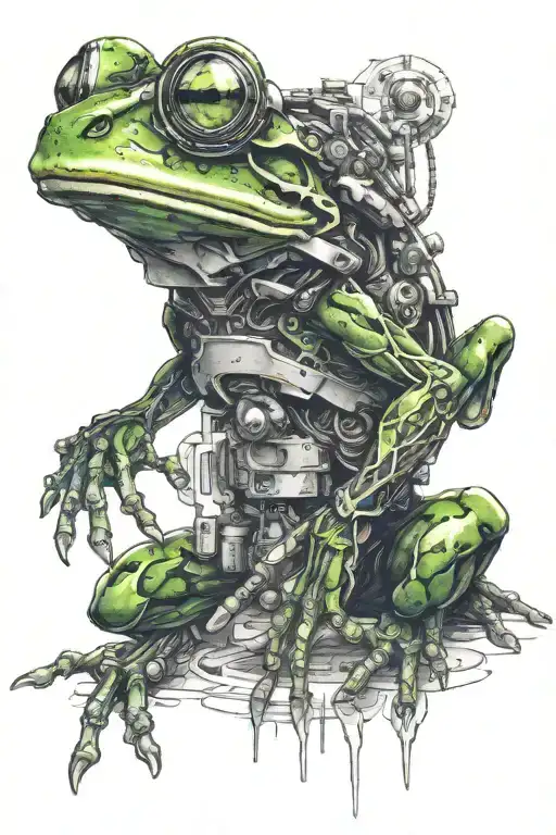Frog Is Cyberpunk Style