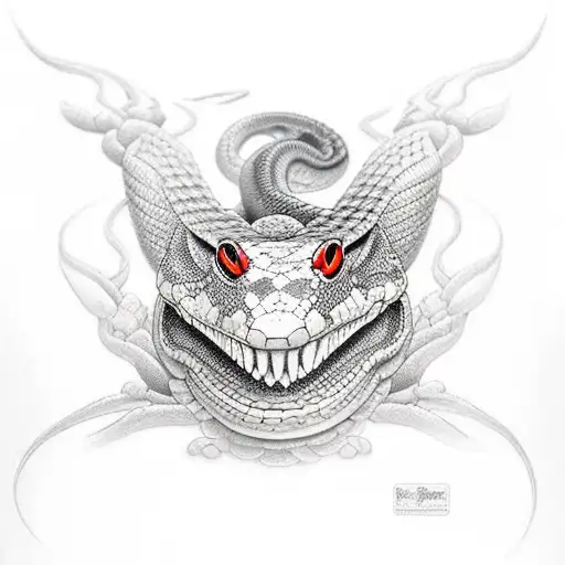 Black Grey And Red Snake