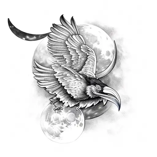 Moon And Raven Viking