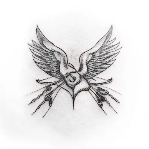 Wound Tatto With Hand Coming Out From Shoulder Blades And Reach For My Breast