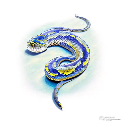 Yellow And Blue Snake