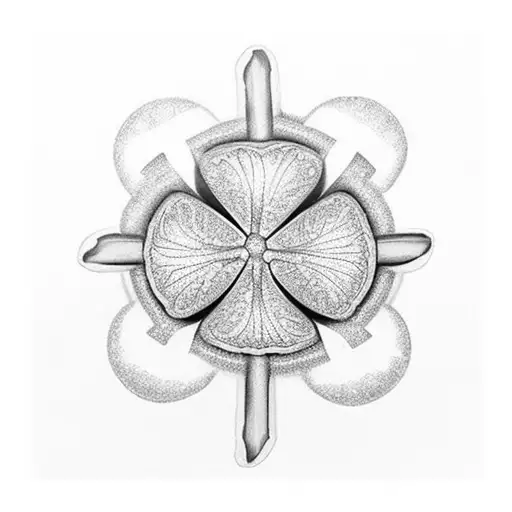 Four Leaf Clover And Ranbow