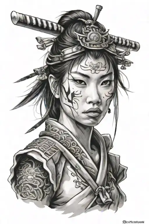 A Samurai Girl With A Bump