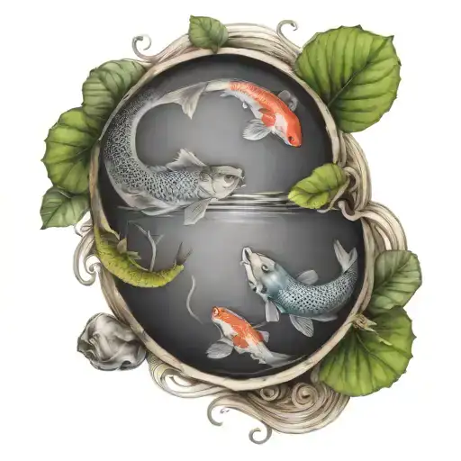 Pond With Fish Yin Yang