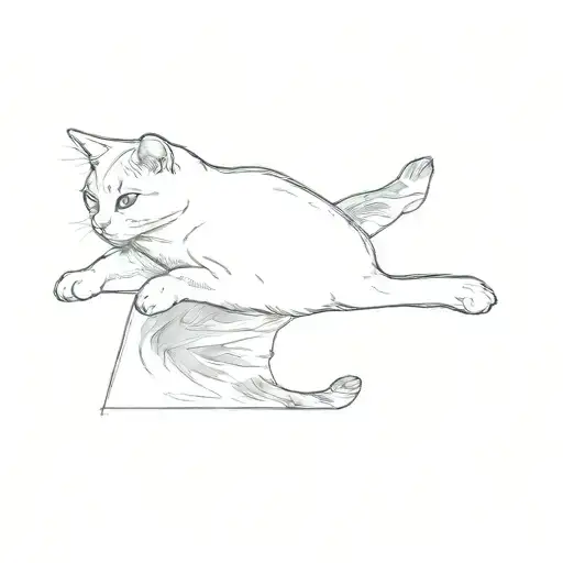 A Black And White Cat