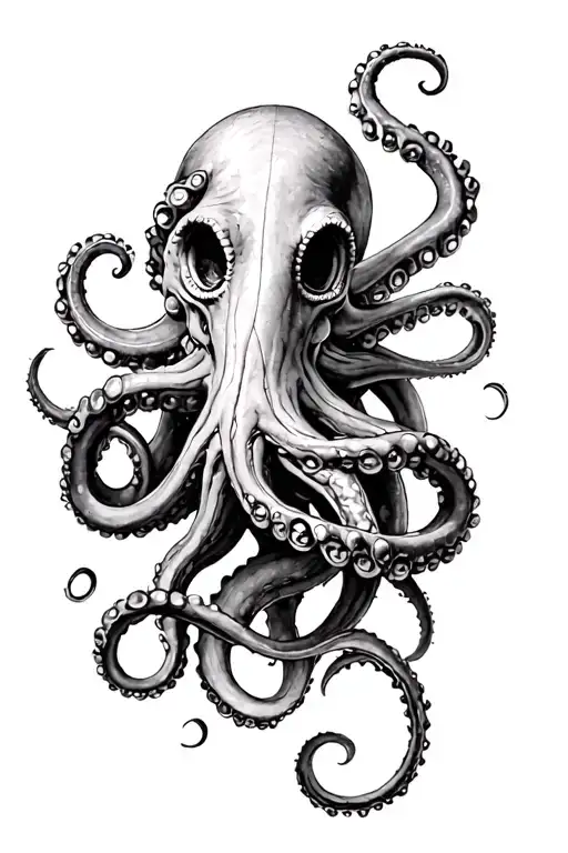 Neptunus And Artemis God Octopus Tentacles Wrapped