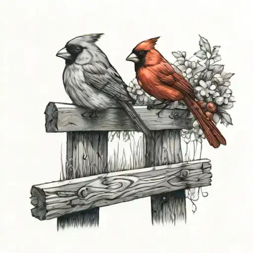 Fence And Cardinal