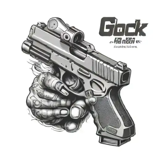 Gangster Rapper Hold Gun Glock