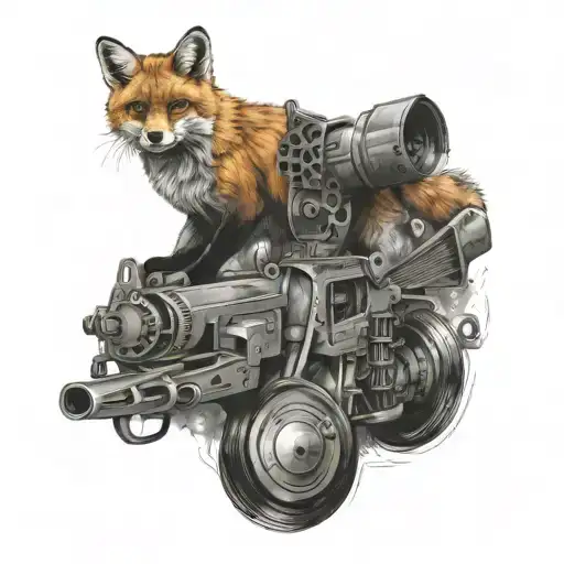 Fox Alice With A Chainsaw And Cat Basilio With A Revolver