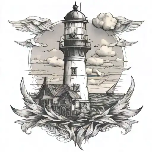 Lighthouse And Helm