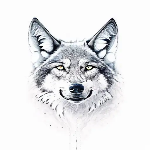 Black Wolf In The Florest