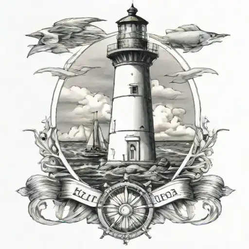 Lighthouse And Helm