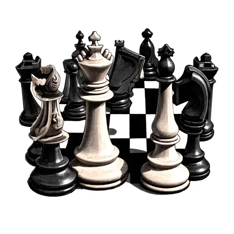 King Chess Piece Vs The Rest Of The Chess Pieces