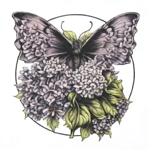 Lilac In A Circle With Clare Cobb In Middle Of Circle