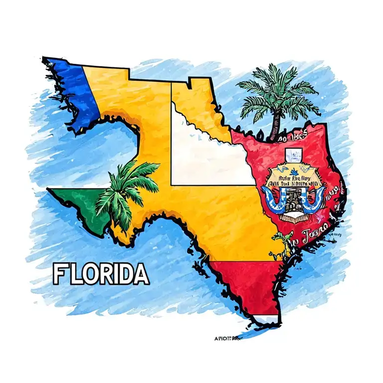 From Rhode Island To Florida To Texas Using State Shapes