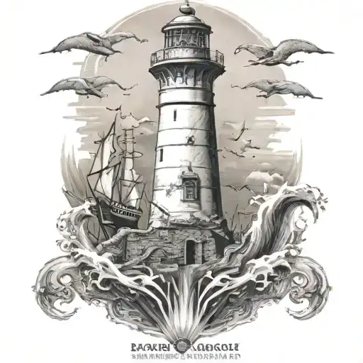 Poseidon And Lighthouse