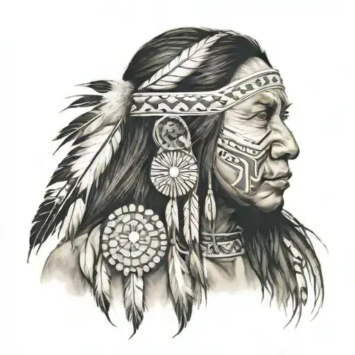 Native American Women Face