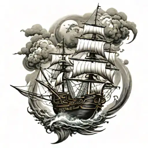 Pirate Ship With Elements