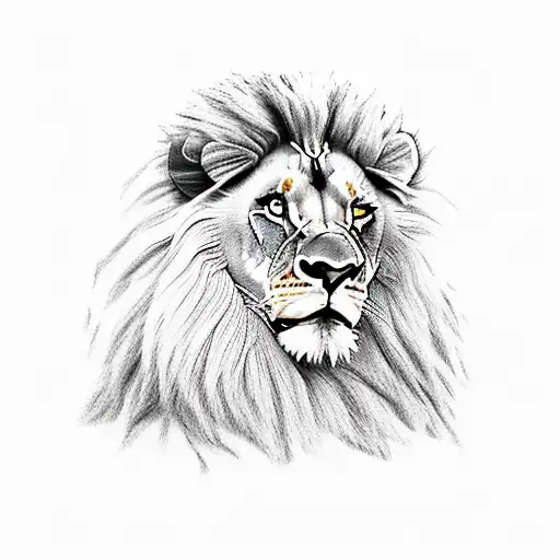 A Male Lion On A Rock Looking To The Left