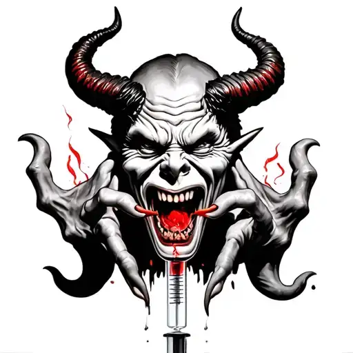 Satan Stuck Inside A Hypodermic Syringe