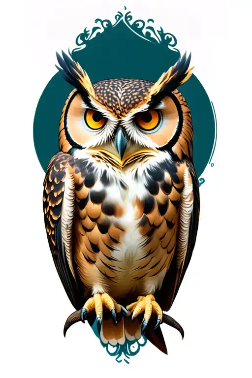 Realism Owl Surrounded