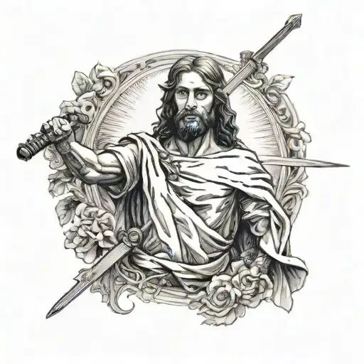 Jesus With A Sword