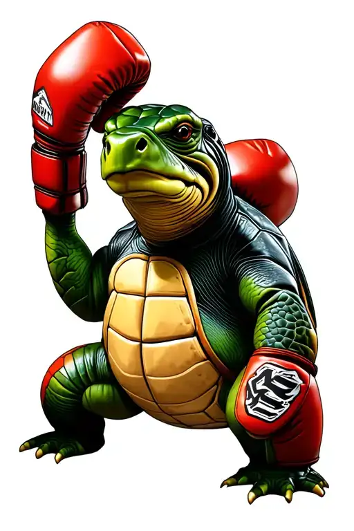 Snapping Turtle With Boxing Gloves