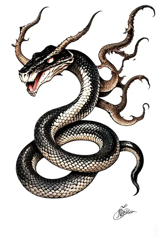 Snake With Demons