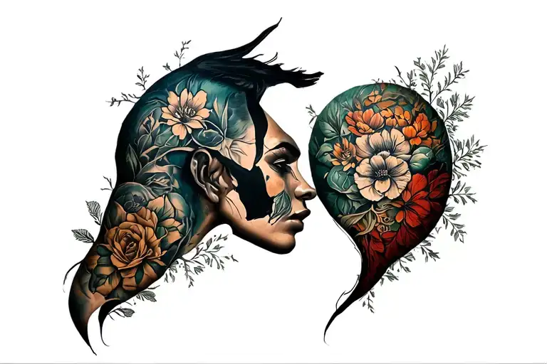 Chest Piece That Represents Growth And Transition From Female To Male