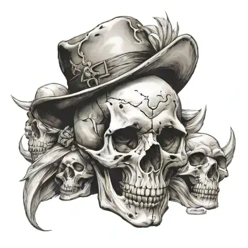 Skull With Wag Tails