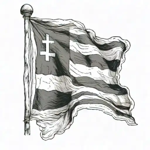 Greek Flag Black