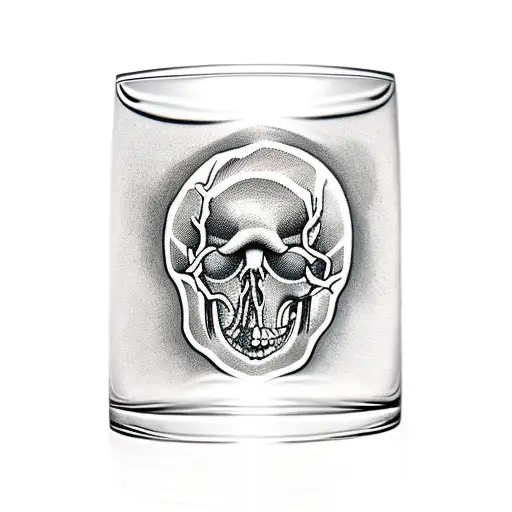 Skull Hand Holding Wine Glass