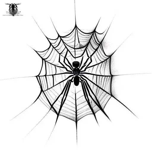 Spider Web And Big Spider
