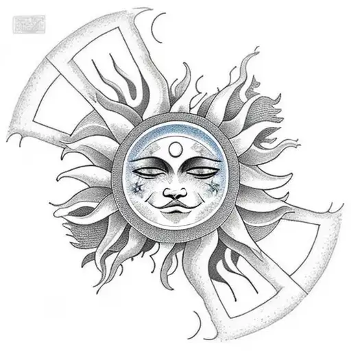 Sun And Moon And Sea