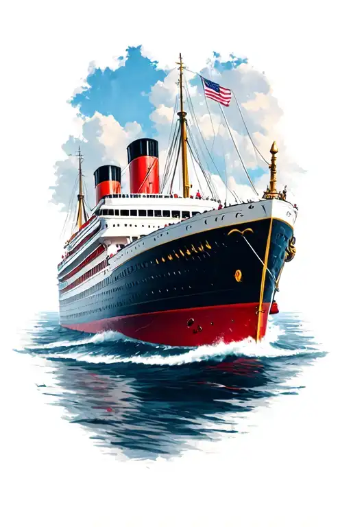 Queen Mary Boat Floating