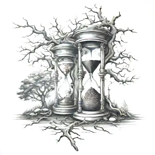 Hourglass Down Cemetery Up A Tree