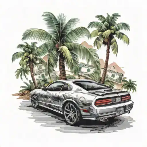 Car Dollar Palm Tree 2023 Diamond