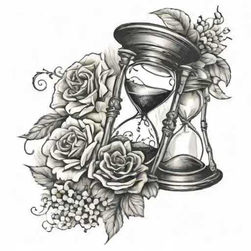 Hourglass Showing Life And Death